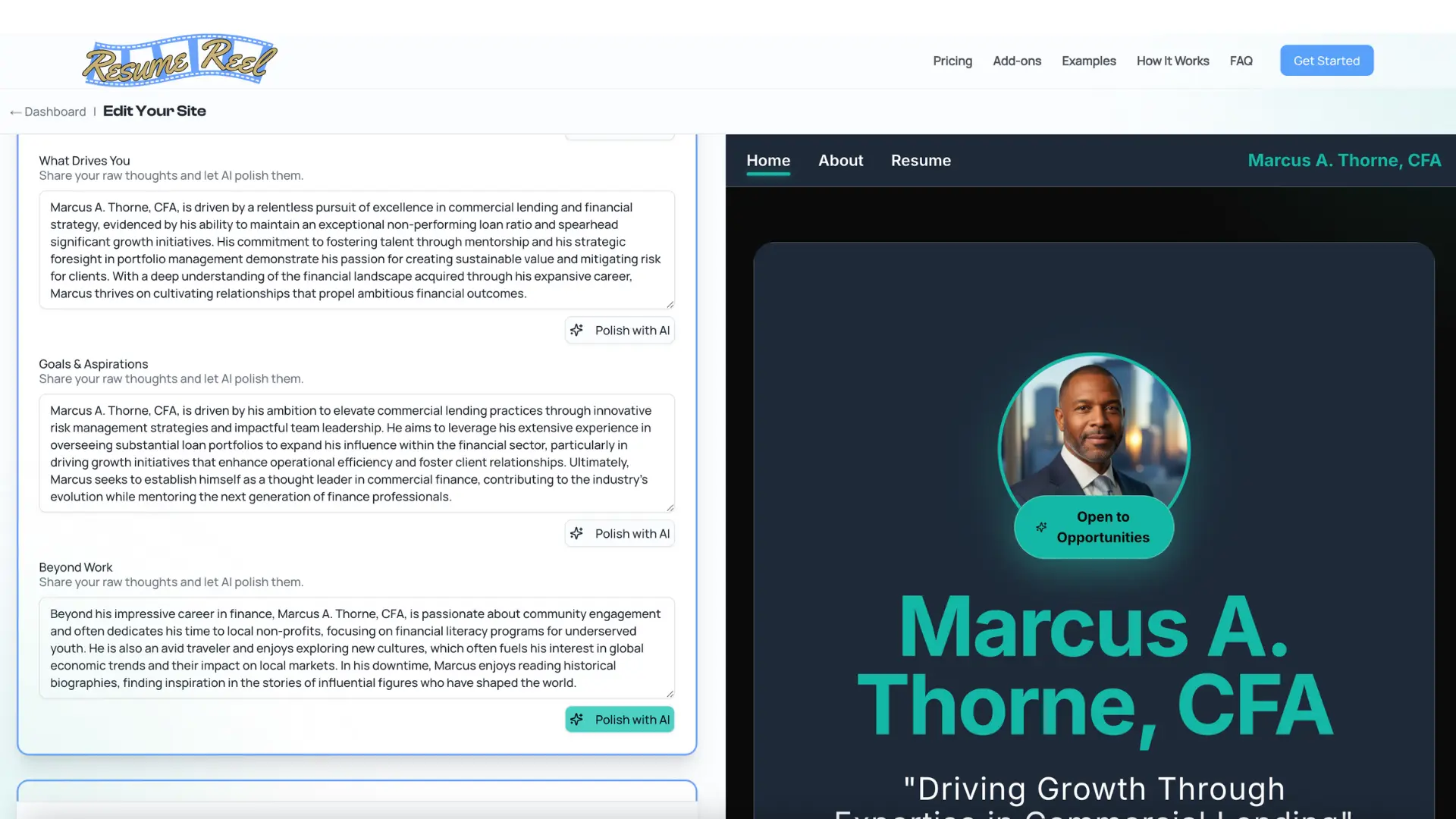 AI Powered Editing Interface